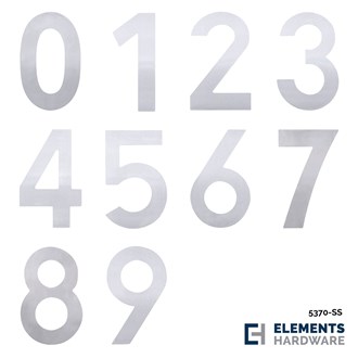 Stainless Steel Numeral Rear Fix 200mm